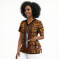 Cameroon Toghu Scrub Top Vibrant Bamenda Tribal - Authentic African Folk Art