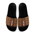 Cameroon Toghu Slide Sandals Vibrant Bamenda Tribal - Authentic African Folk Art