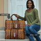 Cameroon Toghu Travel Bag Vibrant Bamenda Tribal - Authentic African Folk Art
