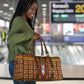 Cameroon Toghu Travel Bag Vibrant Bamenda Tribal - Authentic African Folk Art