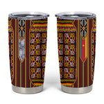Cameroon Toghu Tumbler Cup Vibrant Bamenda Tribal - Authentic African Folk Art