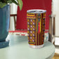 Cameroon Toghu Tumbler Cup Vibrant Bamenda Tribal - Authentic African Folk Art