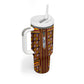Cameroon Toghu Tumbler With Handle Vibrant Bamenda Tribal - Authentic African Folk Art