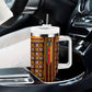 Cameroon Toghu Tumbler With Handle Vibrant Bamenda Tribal - Authentic African Folk Art