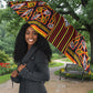 Cameroon Toghu Umbrella Vibrant Bamenda Tribal - Authentic African Folk Art