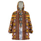 Cameroon Toghu Wearable Blanket Hoodie Vibrant Bamenda Tribal - Authentic African Folk Art