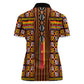 Cameroon Toghu Women Polo Shirt Vibrant Bamenda Tribal - Authentic African Folk Art