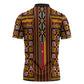 Cameroon Toghu Zipper Polo Shirt Vibrant Bamenda Tribal - Authentic African Folk Art