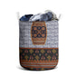 Cameroon Toghu Ethnic Heritage Laundry Basket Traditional Bamenda Embroidery Style - African Tribal Motifs