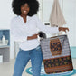 Cameroon Toghu Ethnic Heritage Laundry Basket Traditional Bamenda Embroidery Style - African Tribal Motifs