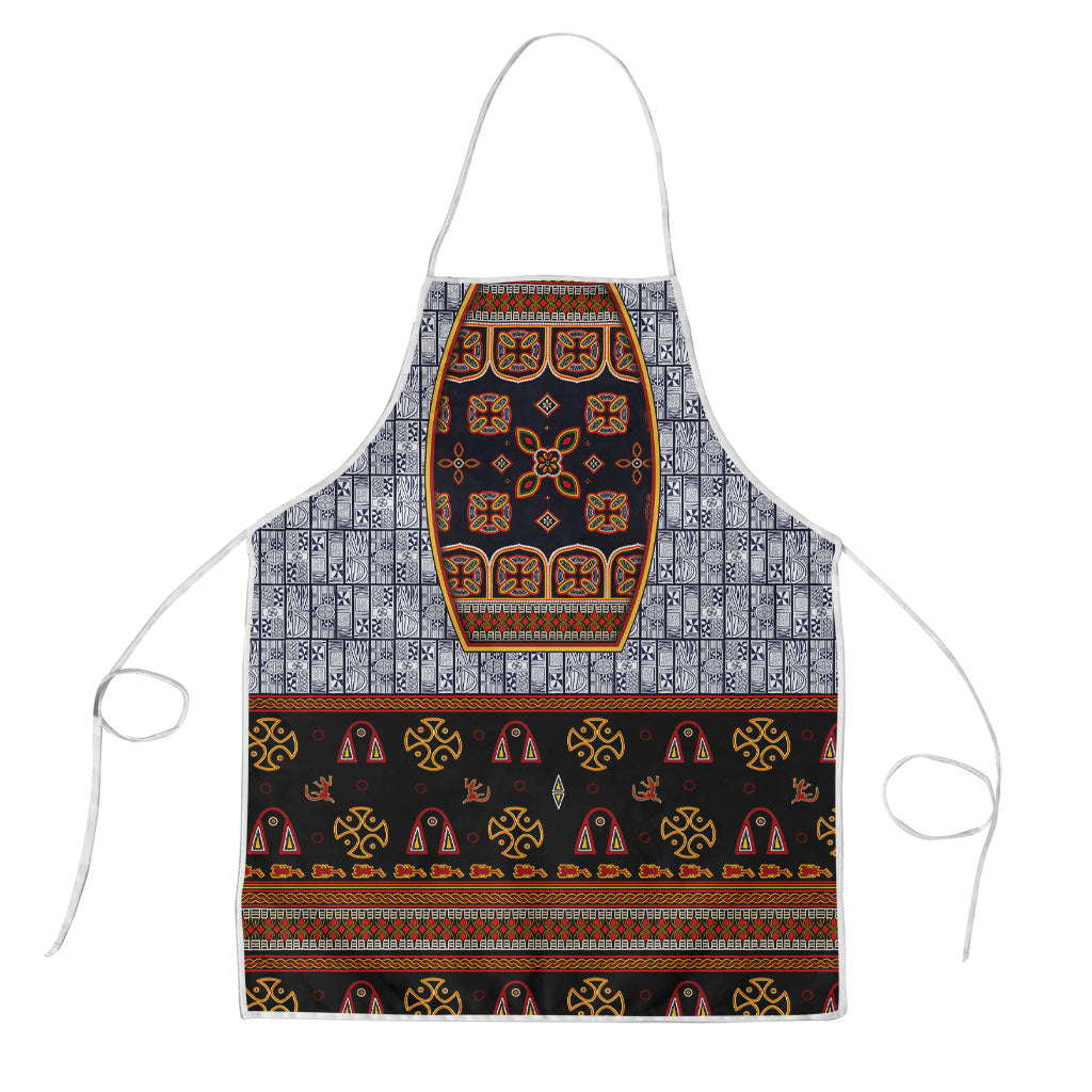 Cameroon Toghu Ethnic Heritage Apron Traditional Bamenda Embroidery Style - African Tribal Motifs