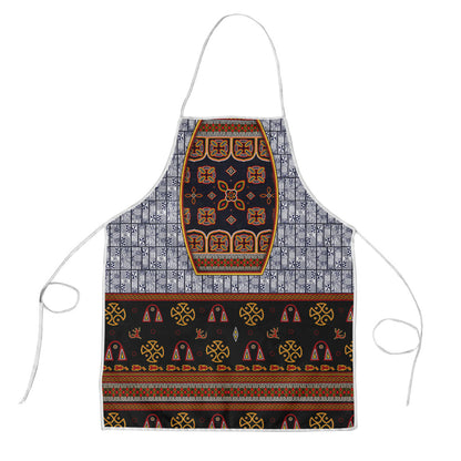 Cameroon Toghu Ethnic Heritage Apron Traditional Bamenda Embroidery Style - African Tribal Motifs
