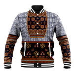 Cameroon Toghu Ethnic Heritage Baseball Jacket Traditional Bamenda Embroidery Style - African Tribal Motifs