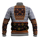 Cameroon Toghu Ethnic Heritage Baseball Jacket Traditional Bamenda Embroidery Style - African Tribal Motifs