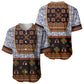 Cameroon Toghu Ethnic Heritage Baseball Jersey Traditional Bamenda Embroidery Style - African Tribal Motifs
