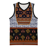 Cameroon Toghu Ethnic Heritage Basketball Jersey Traditional Bamenda Embroidery Style - African Tribal Motifs