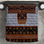 Cameroon Toghu Ethnic Heritage Bedding Set Traditional Bamenda Embroidery Style - African Tribal Motifs