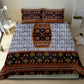 Cameroon Toghu Ethnic Heritage Bedding Set Traditional Bamenda Embroidery Style - African Tribal Motifs