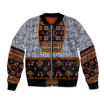 Cameroon Toghu Ethnic Heritage Bomber Jacket Traditional Bamenda Embroidery Style - African Tribal Motifs