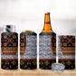Cameroon Toghu Ethnic Heritage 4 in 1 Can Cooler Tumbler Traditional Bamenda Embroidery Style - African Tribal Motifs
