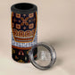 Cameroon Toghu Ethnic Heritage 4 in 1 Can Cooler Tumbler Traditional Bamenda Embroidery Style - African Tribal Motifs