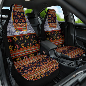 Cameroon Toghu Ethnic Heritage Car Seat Cover Traditional Bamenda Embroidery Style - African Tribal Motifs