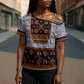 Cameroon Toghu Ethnic Heritage Cross Shoulder Shirt Traditional Bamenda Embroidery Style - African Tribal Motifs