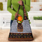 Cameroon Toghu Ethnic Heritage Grocery Bag Traditional Bamenda Embroidery Style - African Tribal Motifs