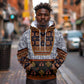 Cameroon Toghu Ethnic Heritage Hoodie Traditional Bamenda Embroidery Style - African Tribal Motifs