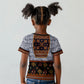 Cameroon Toghu Ethnic Heritage Kid T shirt Traditional Bamenda Embroidery Style - African Tribal Motifs