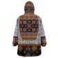 Cameroon Toghu Ethnic Heritage Kid Wearable Blanket Hoodie Traditional Bamenda Embroidery Style - African Tribal Motifs