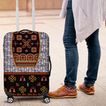 Cameroon Toghu Ethnic Heritage Luggage Cover Traditional Bamenda Embroidery Style - African Tribal Motifs