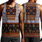 Cameroon Toghu Ethnic Heritage Men Tank Top Traditional Bamenda Embroidery Style - African Tribal Motifs