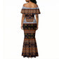 Cameroon Toghu Ethnic Heritage Mermaid Dress Traditional Bamenda Embroidery Style - African Tribal Motifs