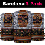 Cameroon Toghu Ethnic Heritage Neck Gaiter Traditional Bamenda Embroidery Style - African Tribal Motifs