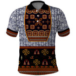 Cameroon Toghu Ethnic Heritage Polo Shirt Traditional Bamenda Embroidery Style - African Tribal Motifs