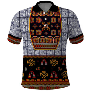 Cameroon Toghu Ethnic Heritage Polo Shirt Traditional Bamenda Embroidery Style - African Tribal Motifs