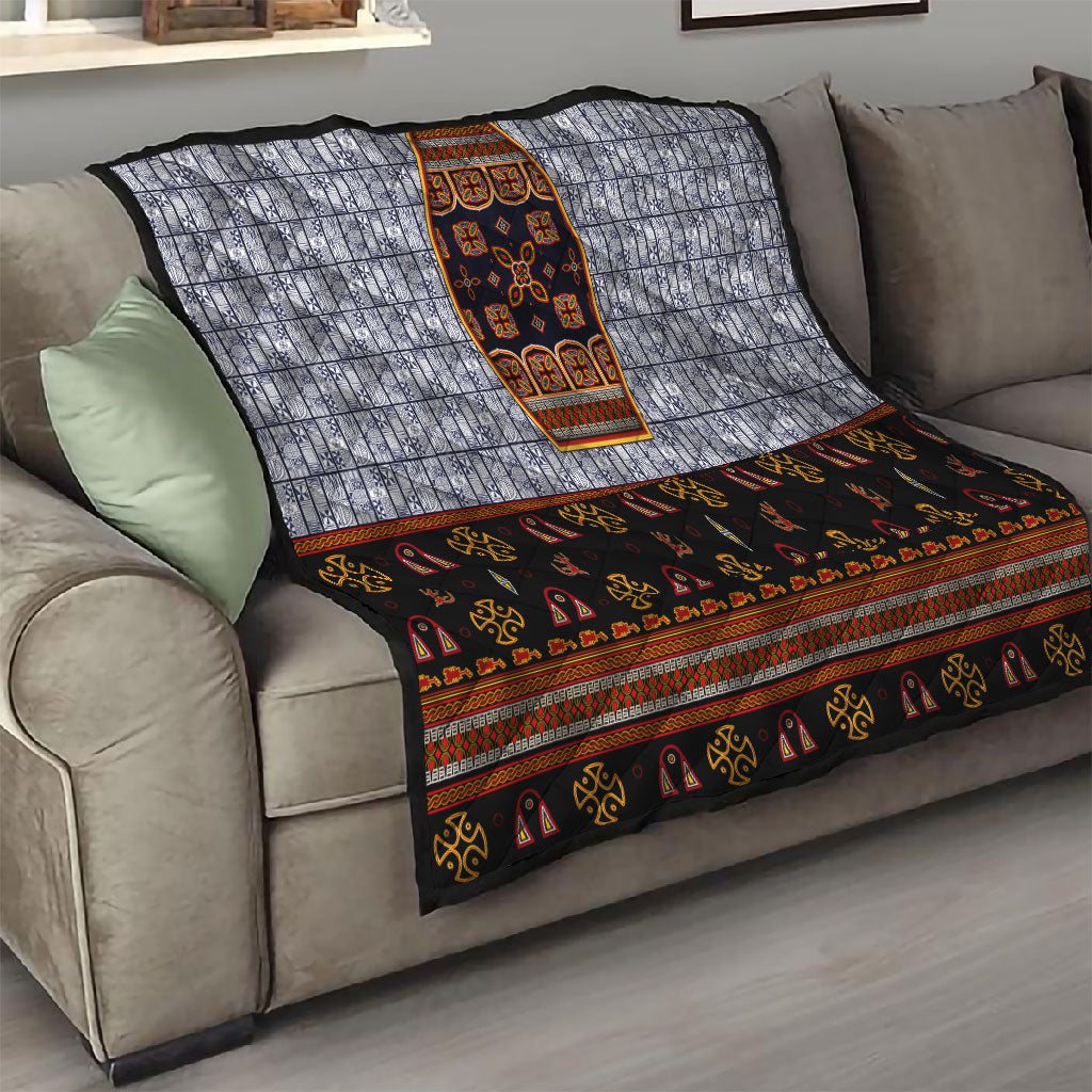 Cameroon Toghu Ethnic Heritage Quilt Traditional Bamenda Embroidery Style - African Tribal Motifs