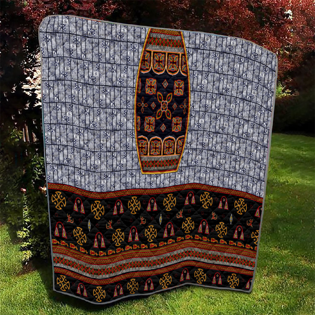 Cameroon Toghu Ethnic Heritage Quilt Traditional Bamenda Embroidery Style - African Tribal Motifs