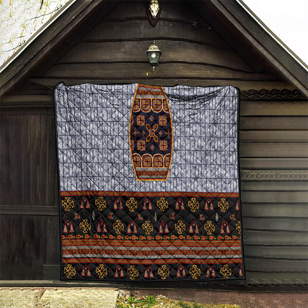 Cameroon Toghu Ethnic Heritage Quilt Traditional Bamenda Embroidery Style - African Tribal Motifs