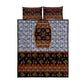 Cameroon Toghu Ethnic Heritage Quilt Bed Set Traditional Bamenda Embroidery Style - African Tribal Motifs