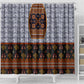 Cameroon Toghu Ethnic Heritage Shower Curtain Traditional Bamenda Embroidery Style - African Tribal Motifs