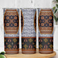 Cameroon Toghu Ethnic Heritage Skinny Tumbler Traditional Bamenda Embroidery Style - African Tribal Motifs