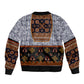 Cameroon Toghu Ethnic Heritage Sleeve Zip Bomber Jacket Traditional Bamenda Embroidery Style - African Tribal Motifs