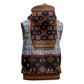 Cameroon Toghu Ethnic Heritage Sleeveless Hoodie Traditional Bamenda Embroidery Style - African Tribal Motifs