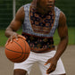 Cameroon Toghu Ethnic Heritage Sleeveless Hoodie Traditional Bamenda Embroidery Style - African Tribal Motifs