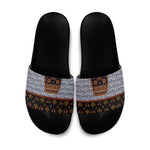 Cameroon Toghu Ethnic Heritage Slide Sandals Traditional Bamenda Embroidery Style - African Tribal Motifs