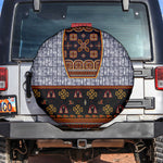 Cameroon Toghu Ethnic Heritage Spare Tire Cover Traditional Bamenda Embroidery Style - African Tribal Motifs
