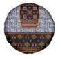 Cameroon Toghu Ethnic Heritage Spare Tire Cover Traditional Bamenda Embroidery Style - African Tribal Motifs