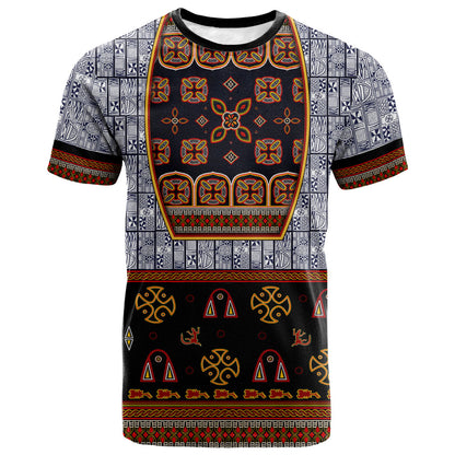 Cameroon Toghu Ethnic Heritage T shirt Traditional Bamenda Embroidery Style - African Tribal Motifs